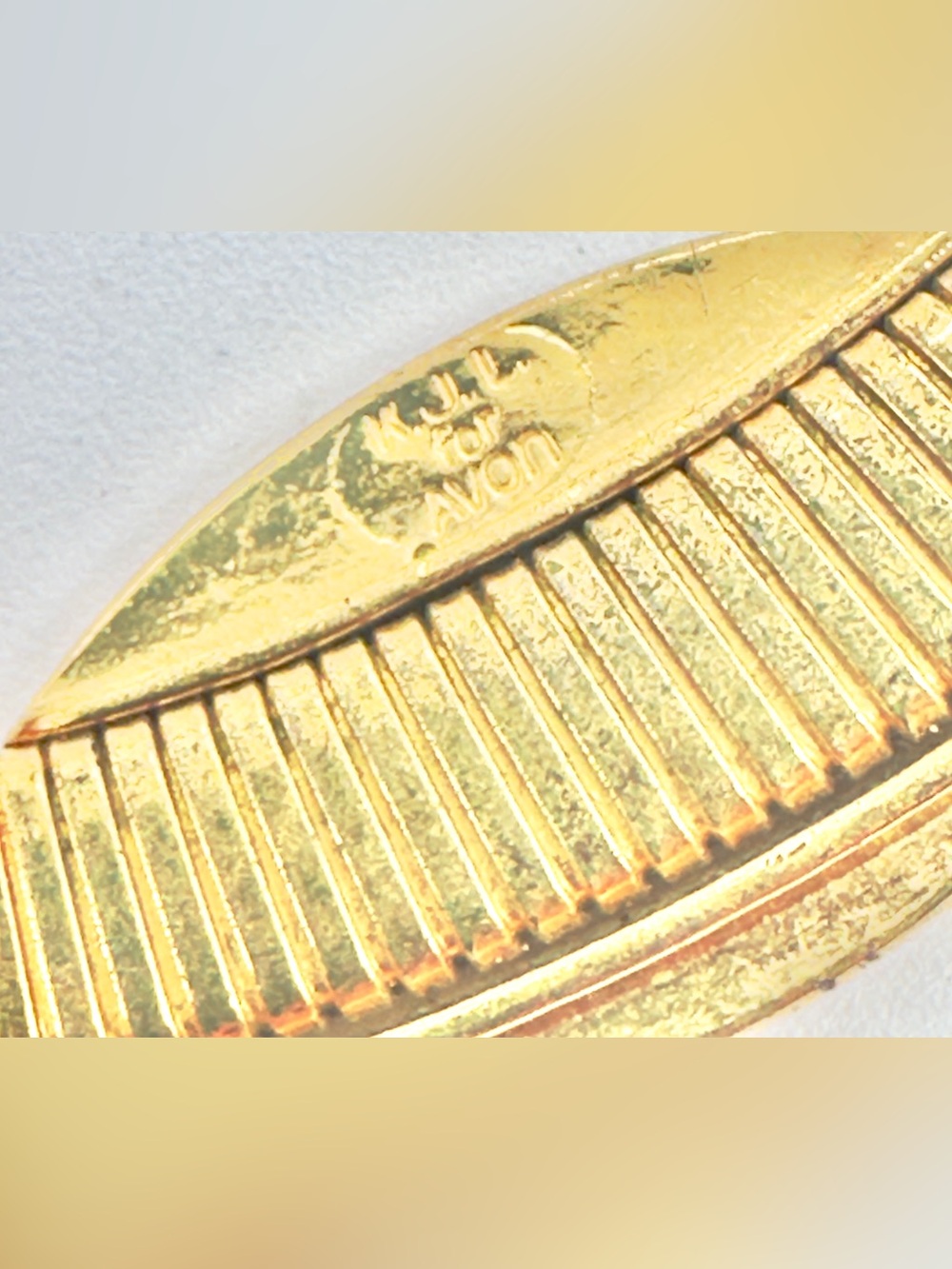 Kenneth Jay Lane Avon Omega Gold Silver Tone Necklace Choker KJL 17” 90s 80s - Picture 5 of 6